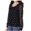 O-Neck Long Sleeve Fashion Chemise Femme Woman Shirts